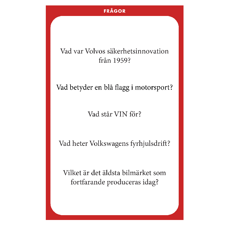 Quiz om biler