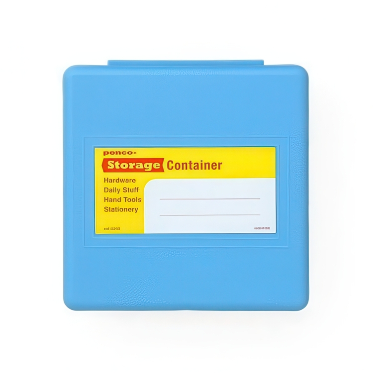 Æske, firkantet, PENCO STORAGE CONTAINER, 11 x 11 x H 4 cm, lyseblå