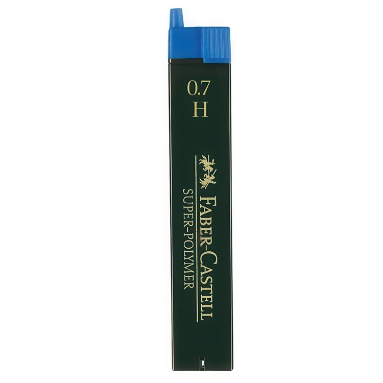 Pencilstifter, FABER CASTELL H 0,7 mm, Grå