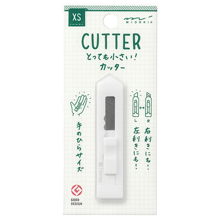 Hobbykniv i miniformat, MIDORI CUTTER XS, hvid