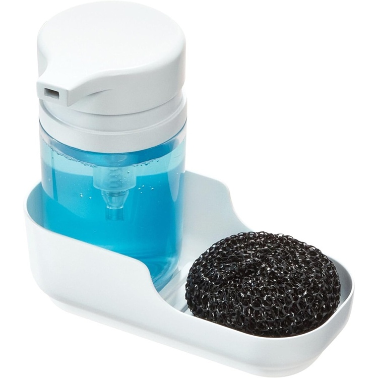 Vaskeopbevaring med opvaskemiddelpumpe