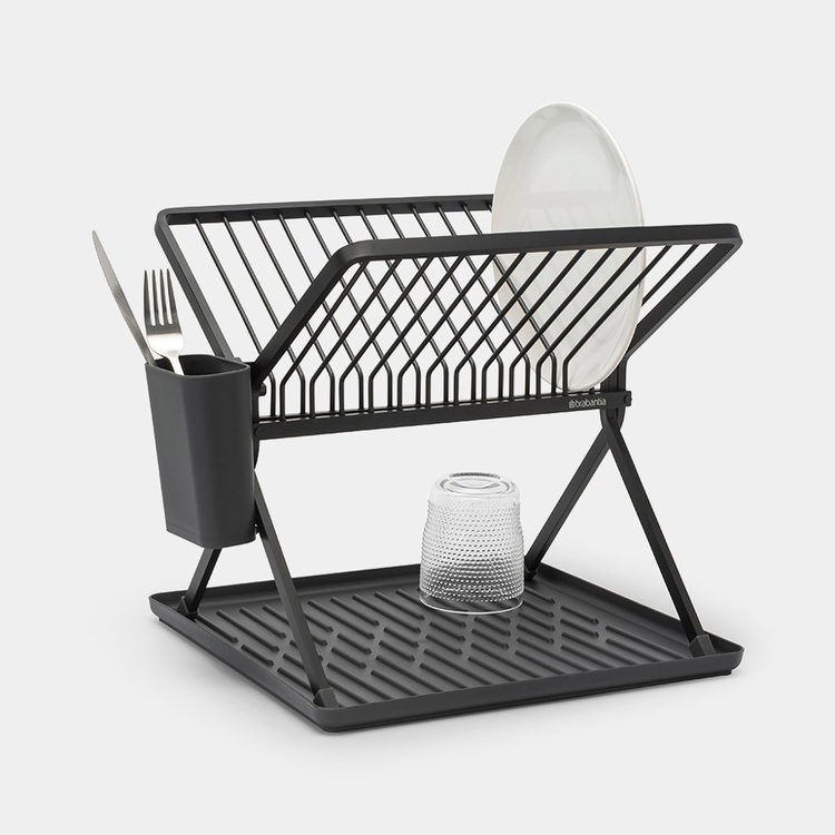 Sammenklappeligt opvaskestativ, Brabantia, mørkegrå