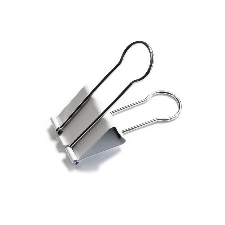 Ekstra stor papirklemme, JUMBO FOLDBACK CLIP, hvid