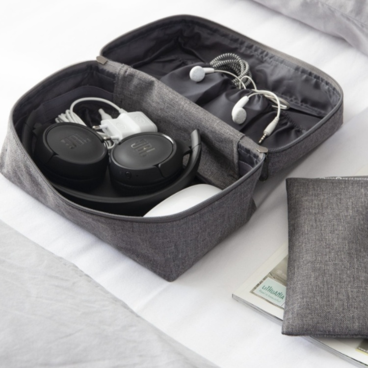 Etui til tilbehør med ekstra etui, BIGSO ACCESSORIES ORGANIZER, Grå