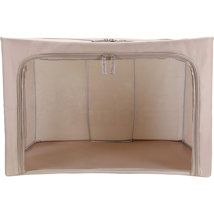Blød opbevaringskasse med vindue 77L, Beige