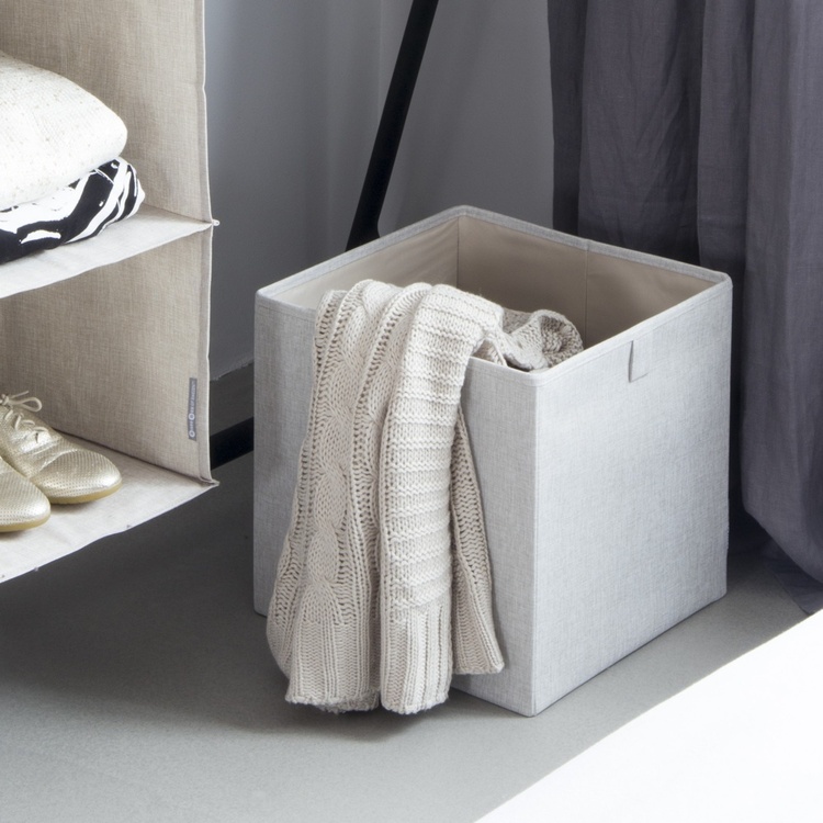 Opbevaringskube i stof, Bigso, Beige