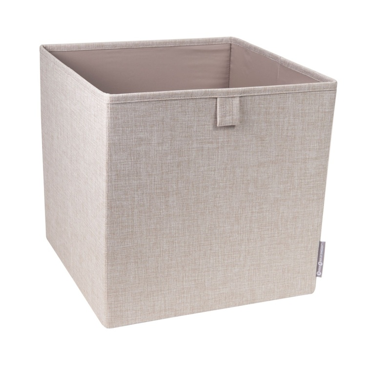 Opbevaringskube i stof, Bigso, Beige