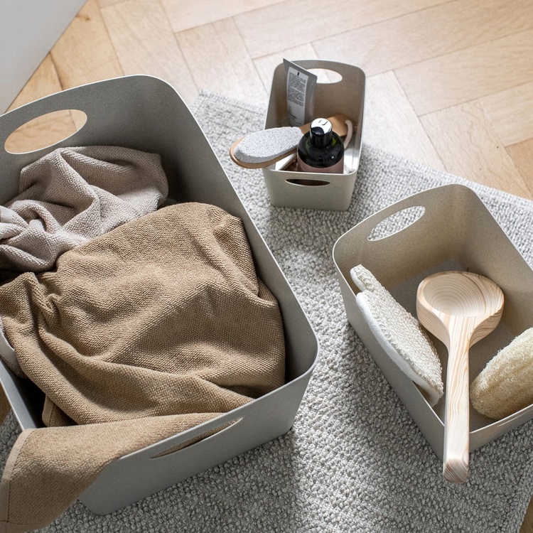 Åben opbevaringsboks 1L, Koziol, Beige