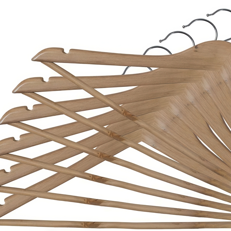 Træbøjle 6-pak, 44 cm
