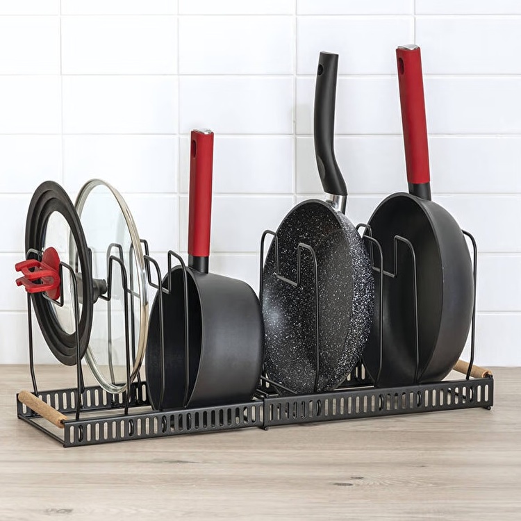 Justerbar holder til grydelåg og stegepander, 32,5-58,5 cm