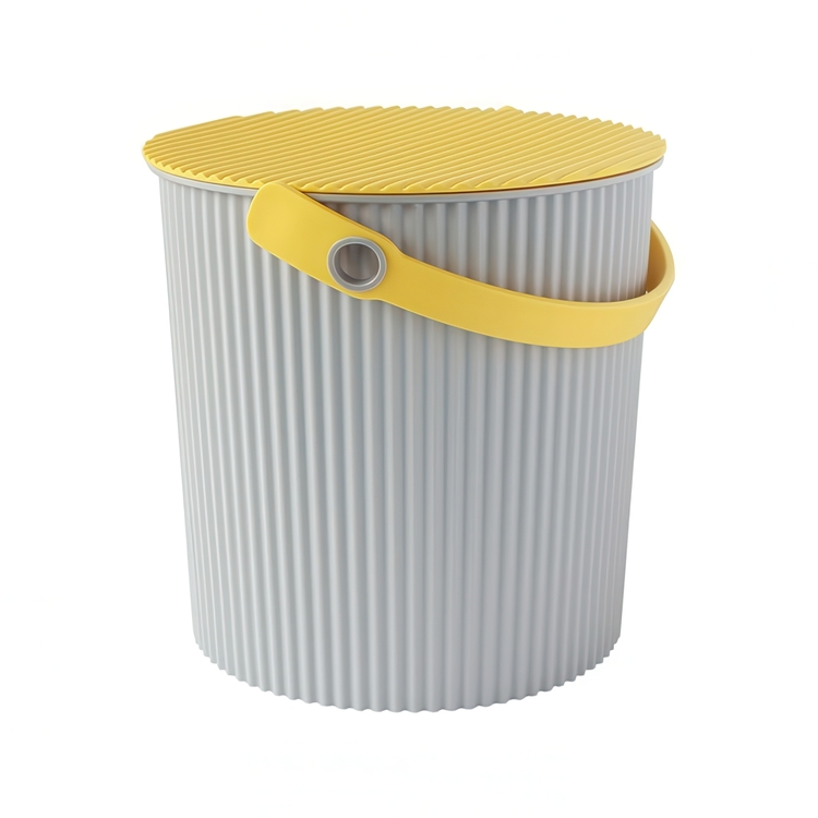 Spand med låg 20L, Omnioutil, Grå/Gul