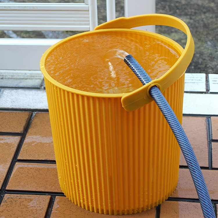 Spand med låg 8L, Omnioutil, Sennepsgul
