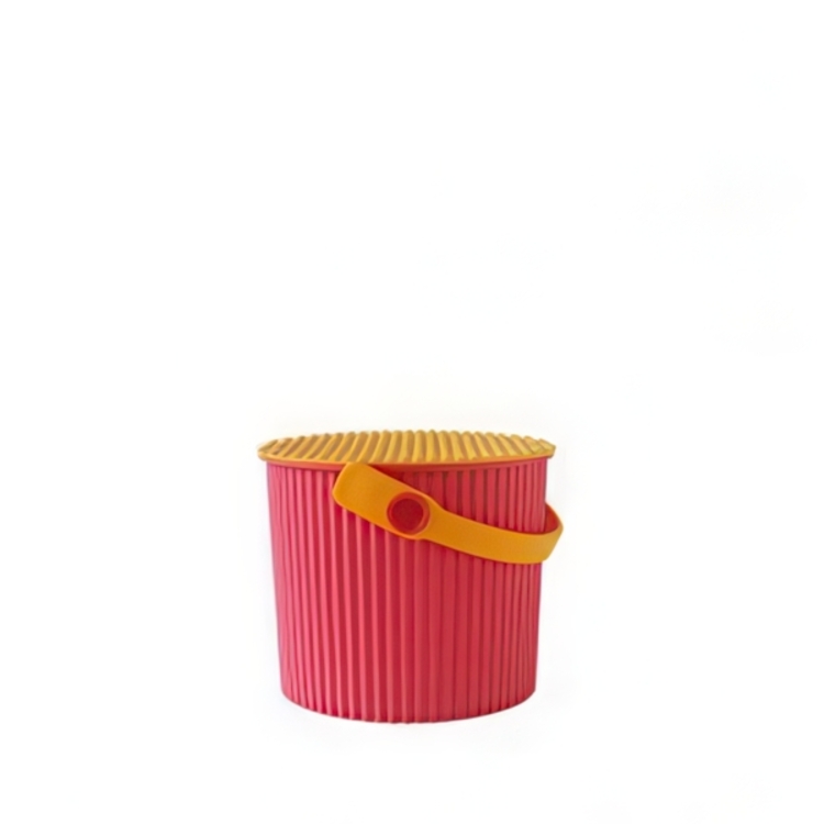 Spand med låg 4L, Omnioutil, Cerise/Orange