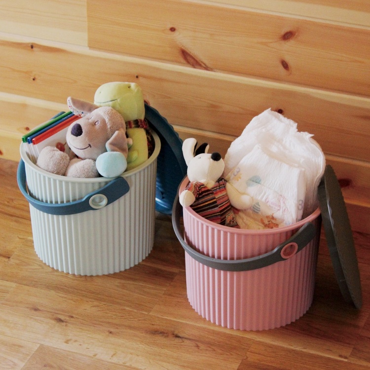 Spand med låg 4L, Omnioutil, Turkis/Lilla