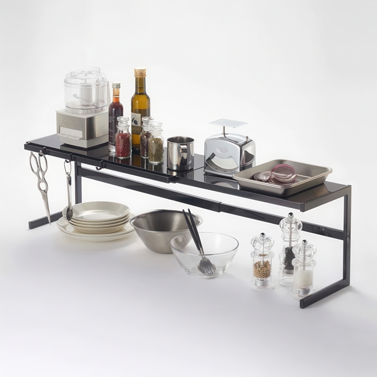 Udtrækkelig hylde i metal, 54-92 cm, Yamazaki