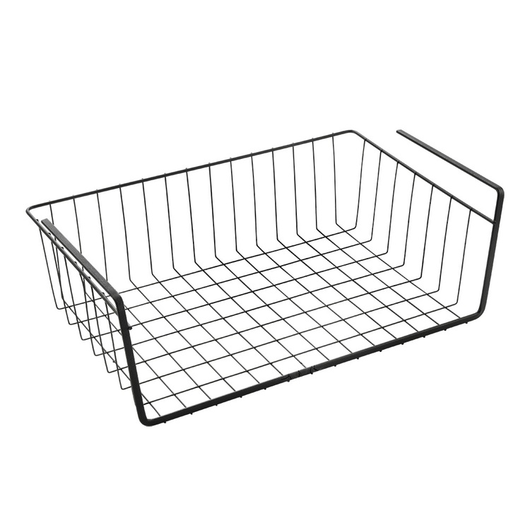 Hængende opbevaringskurv, 40 cm, Metaltex, Sort
