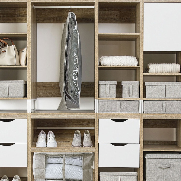 Tøjbetræk, ORGA, Kort, 60 x H 100, Beige-grå