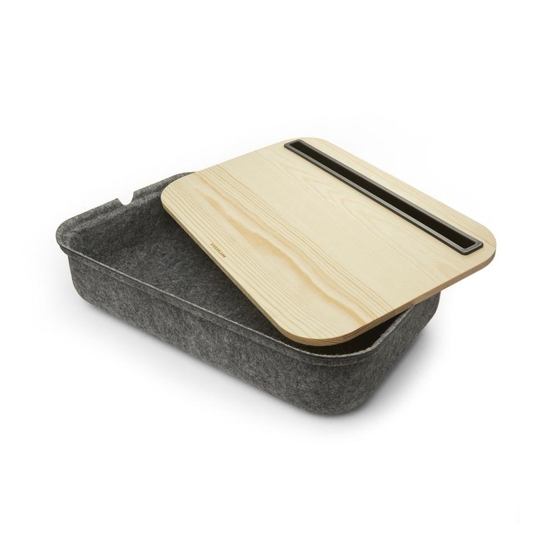 Laptopbakke med opbevaring, 36x24,5x8 cm