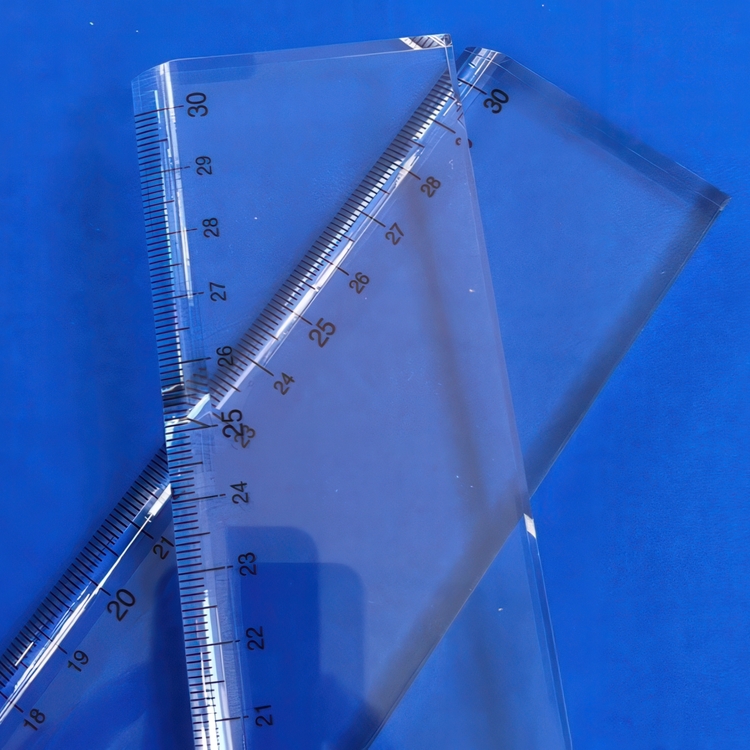 Lineal i kraftig akryl, CRISTAL CLEAR, 30 cm, Klar
