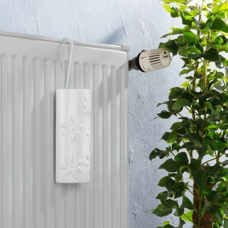 Luftfugter til radiator i keramik, Blomster