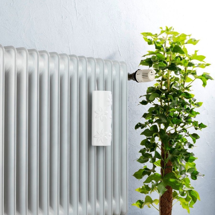 Luftfugter til radiator i keramik, Blomster