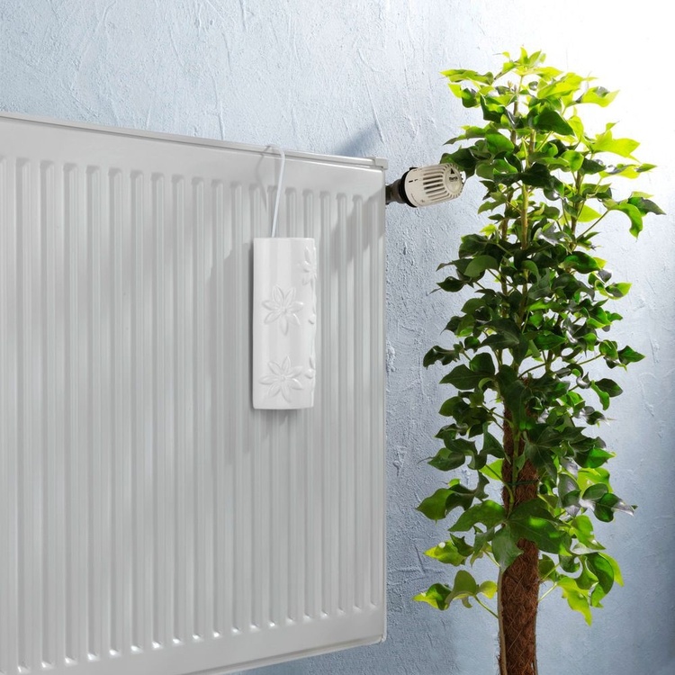 Luftfugter til radiator i keramik, Blomster