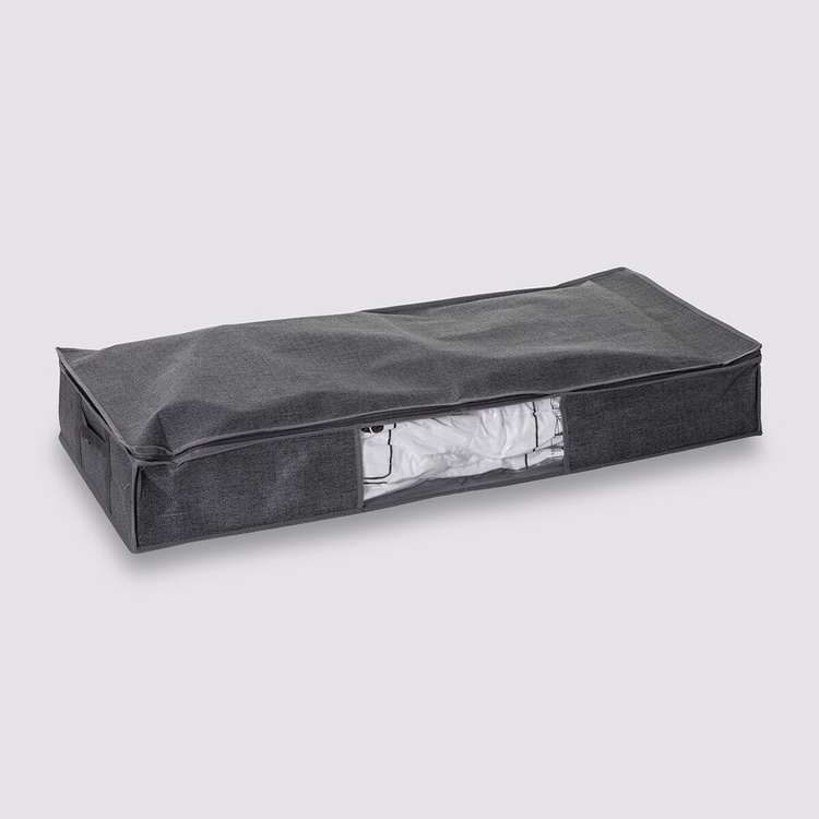 Opbevaringskasse med vakuumpose, 100x45x15 cm, Mørkegrå