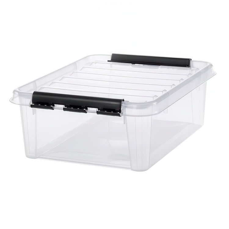 Lav opbevaringskasse 20L, SmartStore, Klar/sort