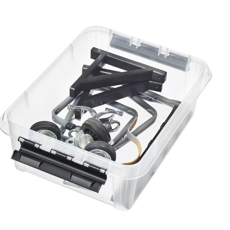 Lav opbevaringskasse 20L, SmartStore, Klar/sort