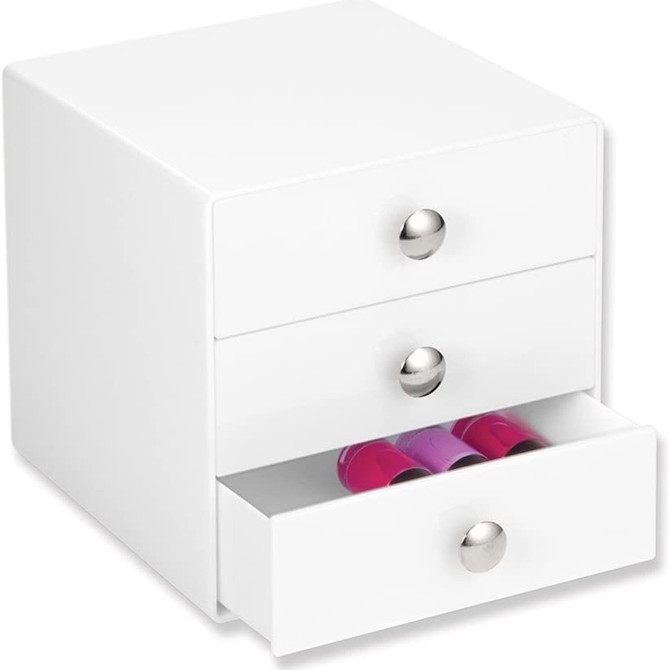 Minikommode med 3 skuffer, iDesign, Hvid