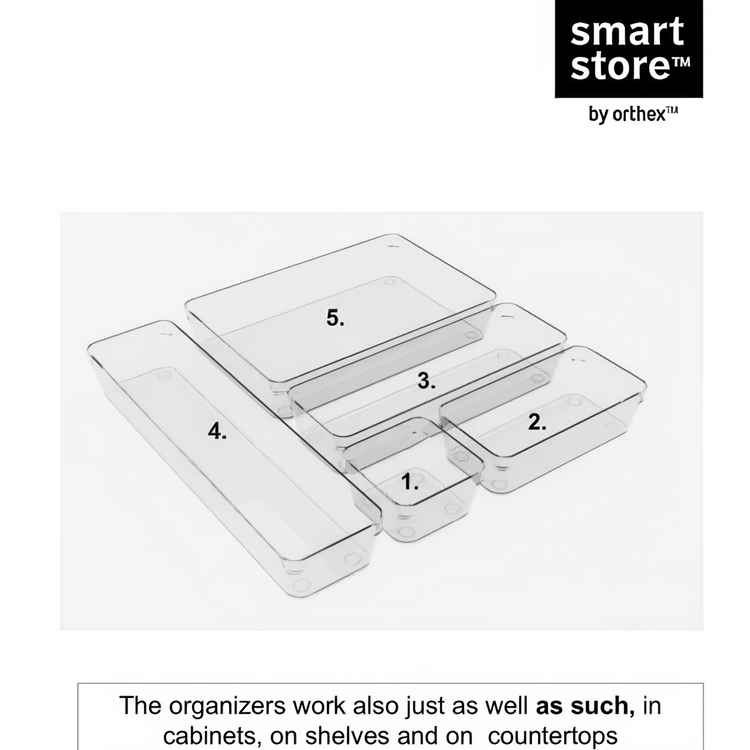 Skuffeindretning til småopbevaring, 10x10x6 cm, SmartStore