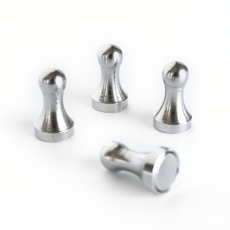 Timeglasformet magnet 4-pak, Sølv