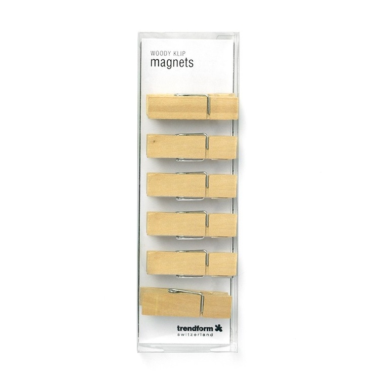 Magnettøjklemmer 6-pak, Træ