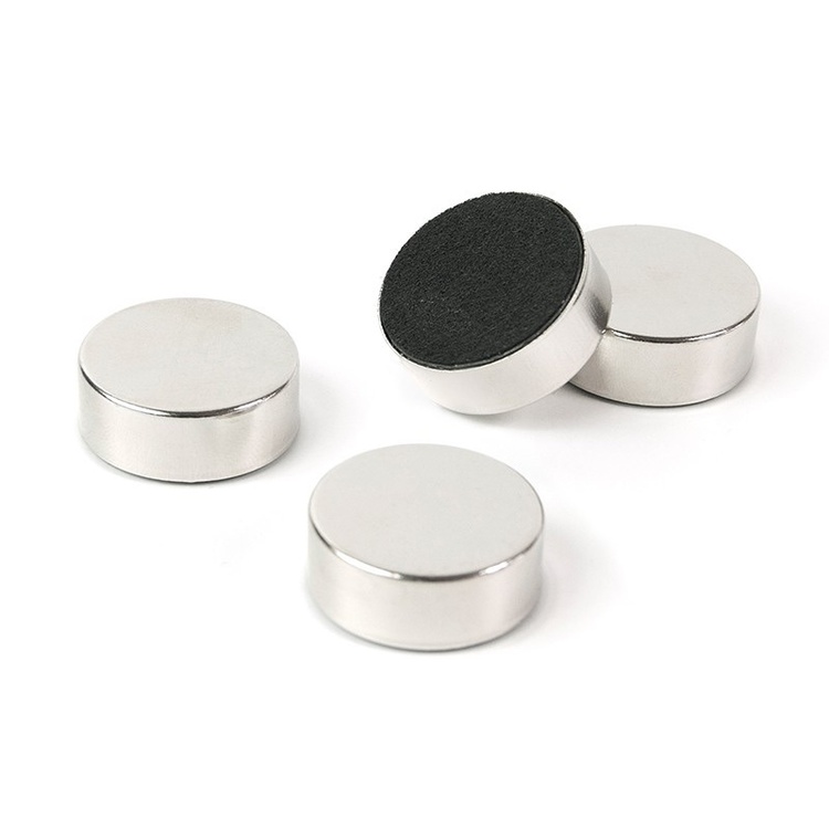 Rund magnet 4-pak, Sølv