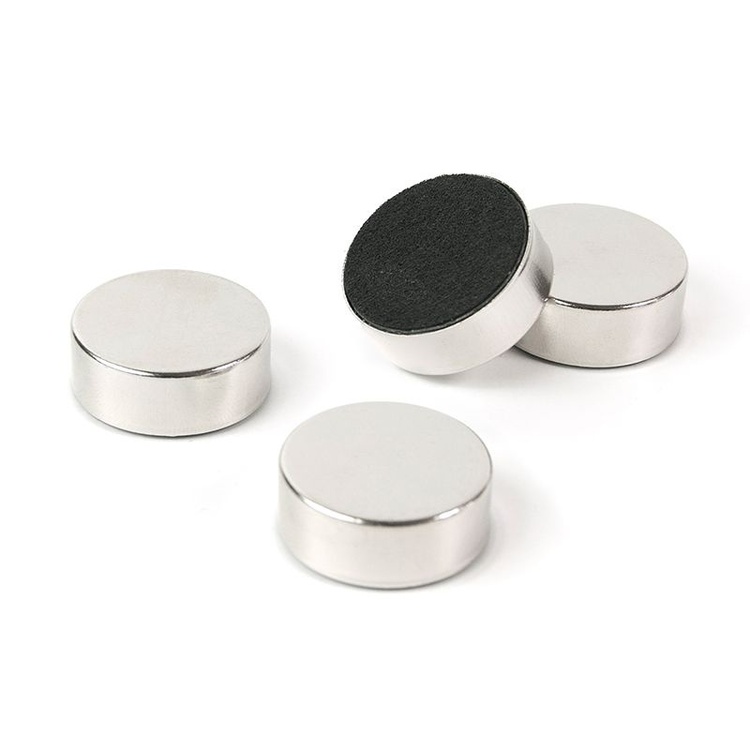 Rund magnet 4-pak, Sølv