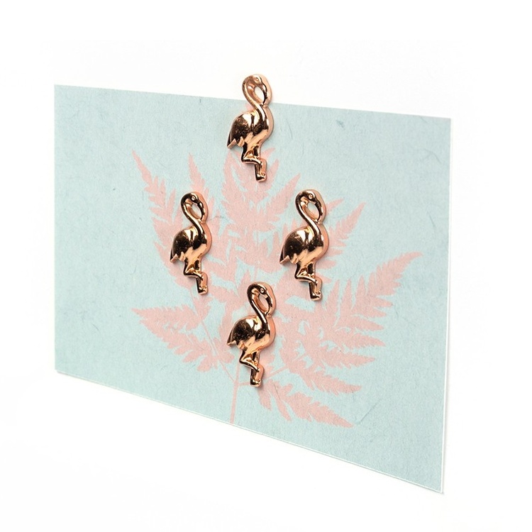 Magneter, 4 stk., FLAMINGO, rosaguld