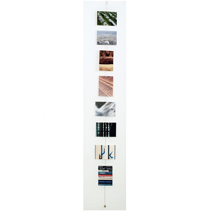 Magnetisk fotoophæng med vægt og 8 magneter 150 cm, sølv