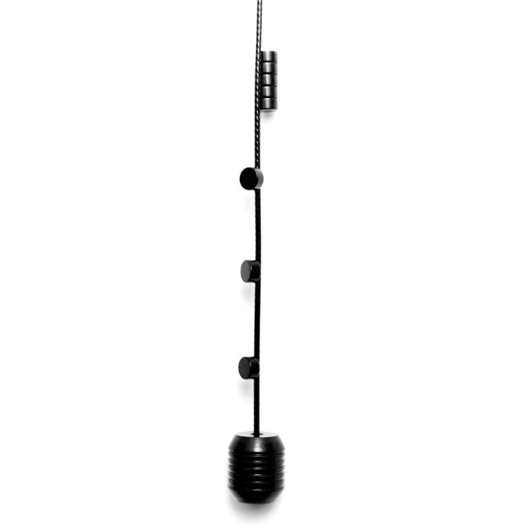 Magnetisk fotoophæng med lod og 8 magneter 150 cm, Sort