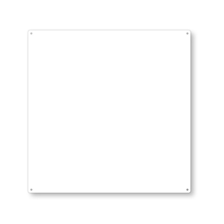 Magnettavle med 10 magneter, 40 x 40 cm, Hvid