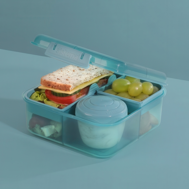 Bentoboks med rum og beholder 1,25L, Sistema