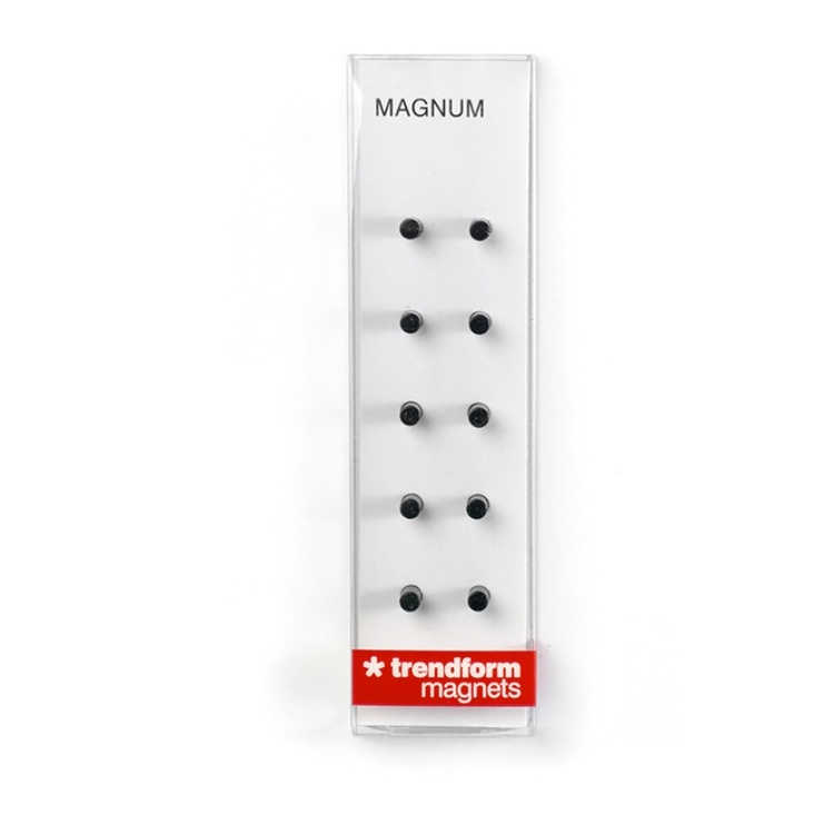 Minimagnet cylinder 10-pak, Sort