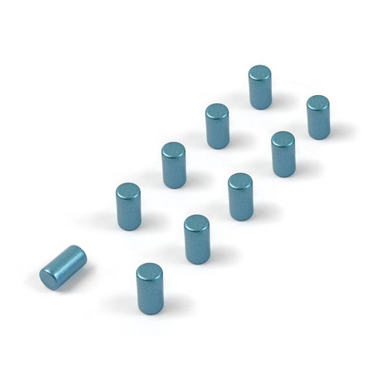 Minimagnet cylinder 10-pak, Blå
