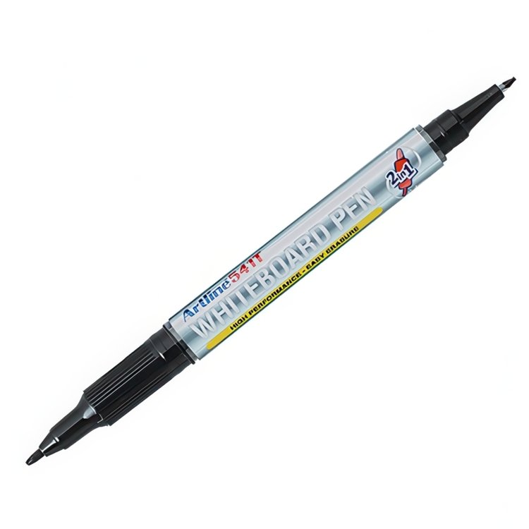 Whiteboardtusch med dobbelt spids, Sort