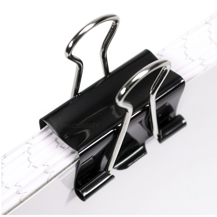 Papirclips, 12 stk., FOLDBACK CLIPS SMALL, 25 mm, sorte