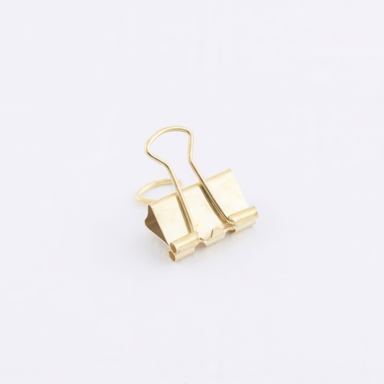 Papirclips, 15 stk., FOLDBACK CLIPS XS, 19 mm, Guld