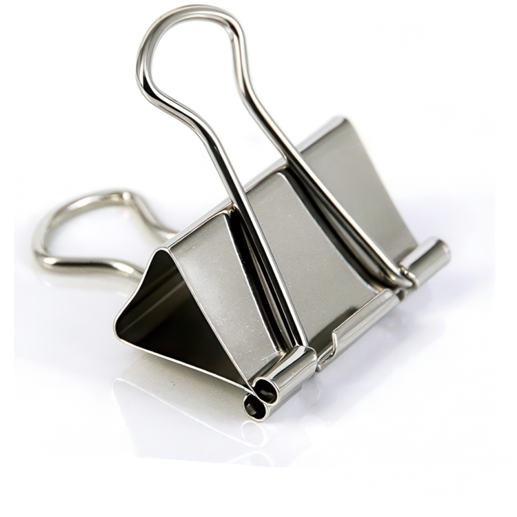 Papirclips, 4 stk., FOLDBACK CLIPS XL - 51 mm, sølv