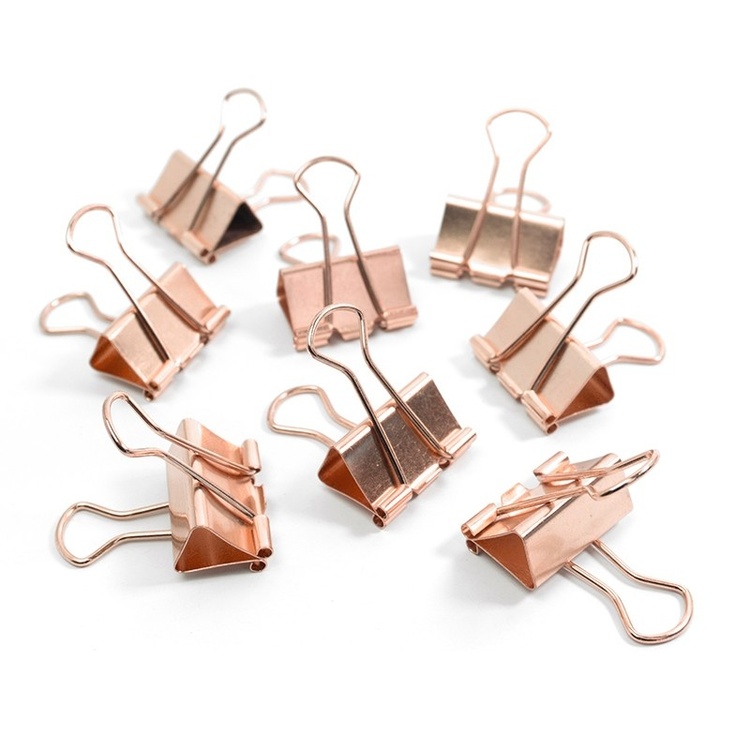 Papirclips, 8 stk., FOLD BACK SMALL 25 mm, kobber
