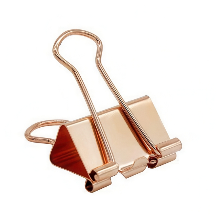 Papirclips, 8 stk., FOLD BACK SMALL 25 mm, kobber