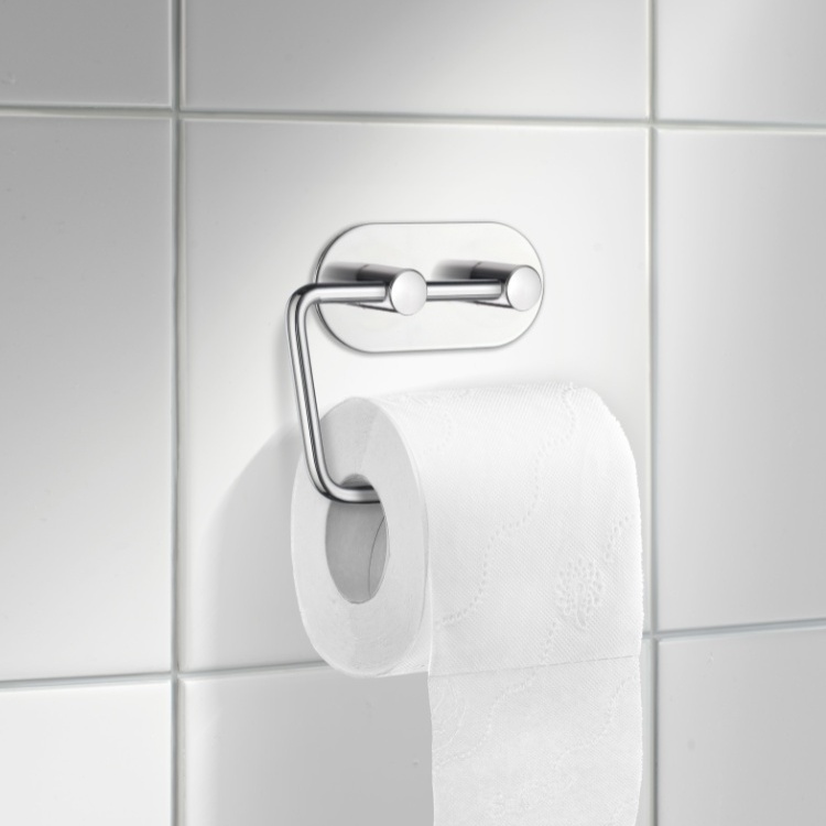 Selvklæbende toiletrulleholder, Beslagsboden, Sølv