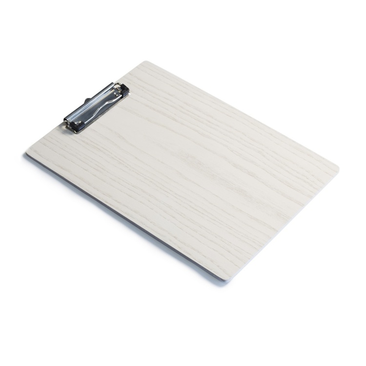 Skriveplade / Menuplade i træ, A4, Ekstra kraftig, DESKSTORE, White Wash